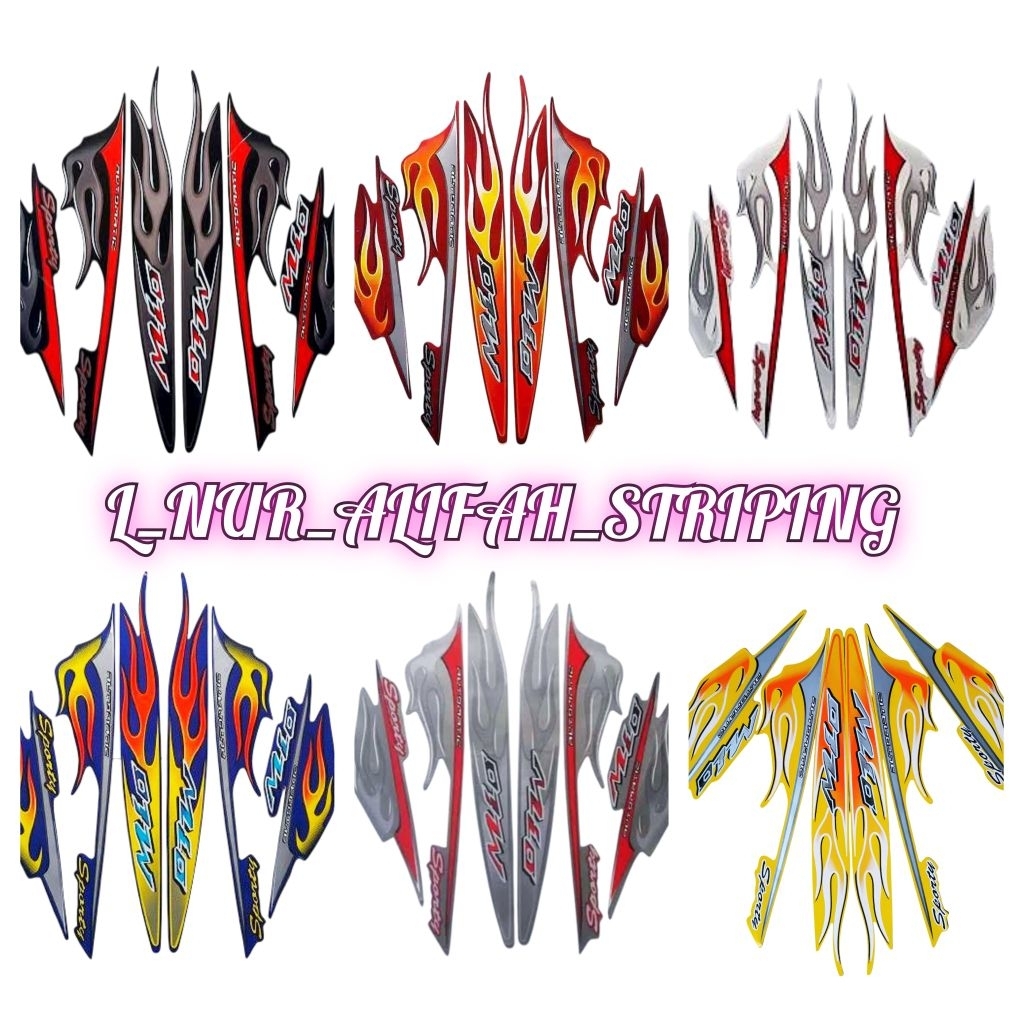 Jual STICKER STRIPING LIS LES POLET BODY MOTOR YAMAHA MIO CW SPORTY ...