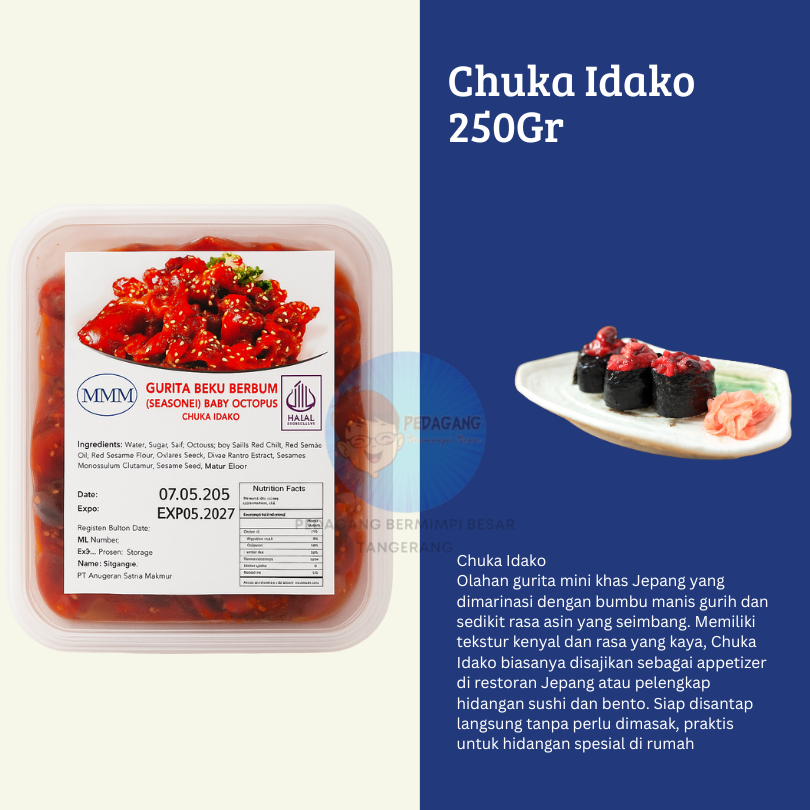 Jual Chuka Idako 250gr / Seasoned Baby Octopus / Salad Bayi Gurita Beku ...
