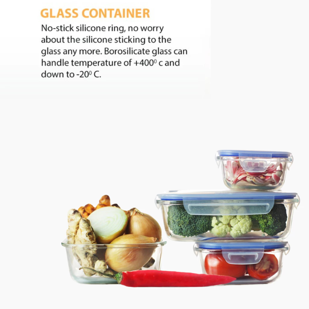 Jual VATIRI - Lunch Box Kaca Anti Tumpah - Glass Food Container Makanan ...