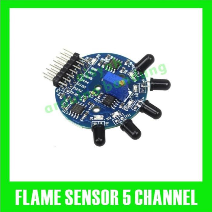 Jual INFRARED IR FLAME SENSOR MODULE 5 CHANNEL DIGITAL ADJUSTABLE ...