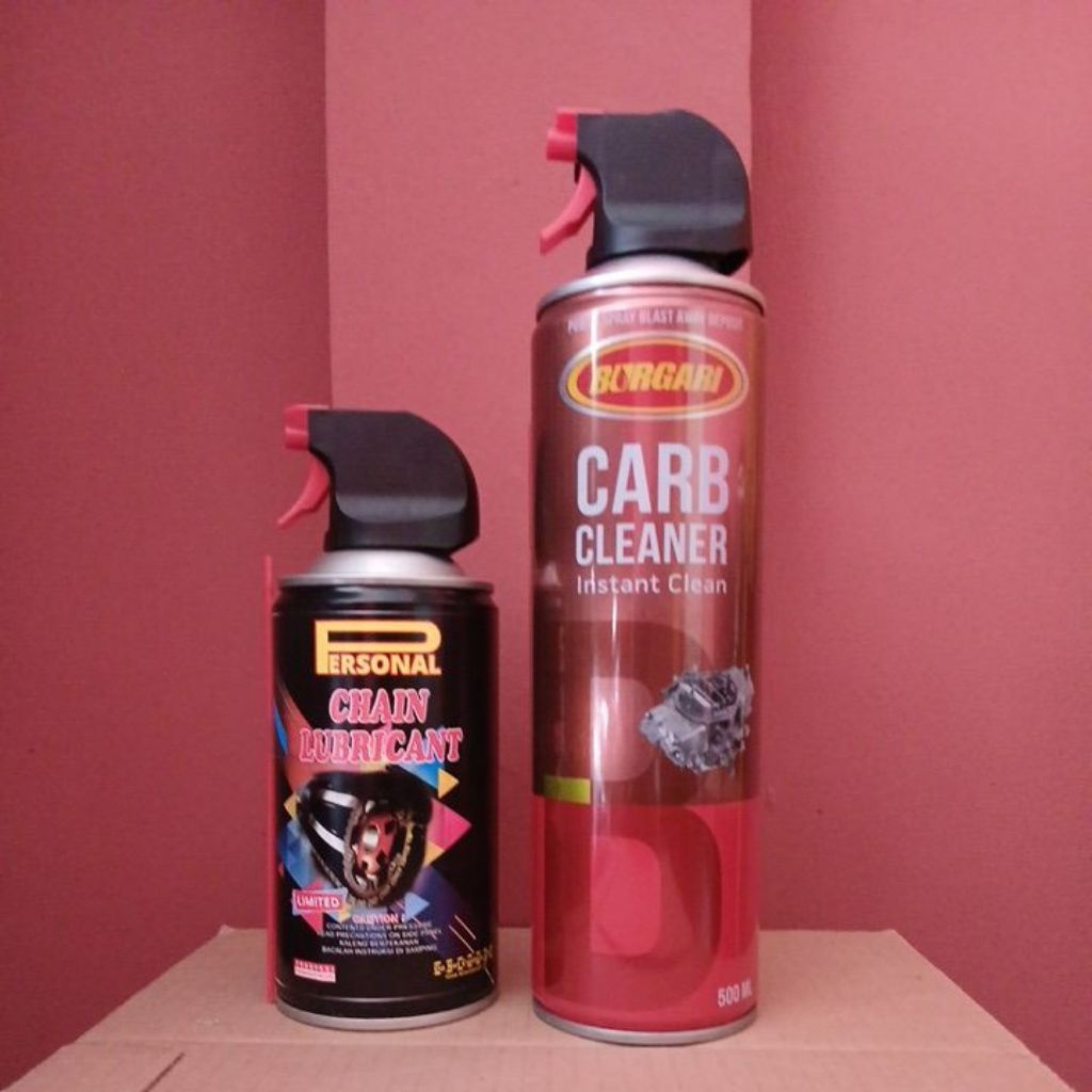 Jual Carburator Carbu Cleaner 500ml dan Chain lube 300ml Pelumas rantai ...