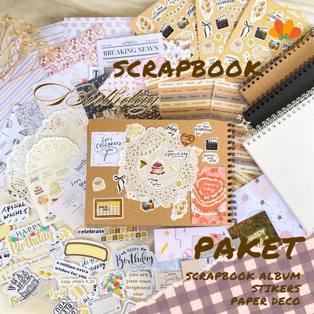 Jual STICKER SCRAPBOOK KIT JOURNALING KIT JURNAL KIT AESTHETIC birthday ...