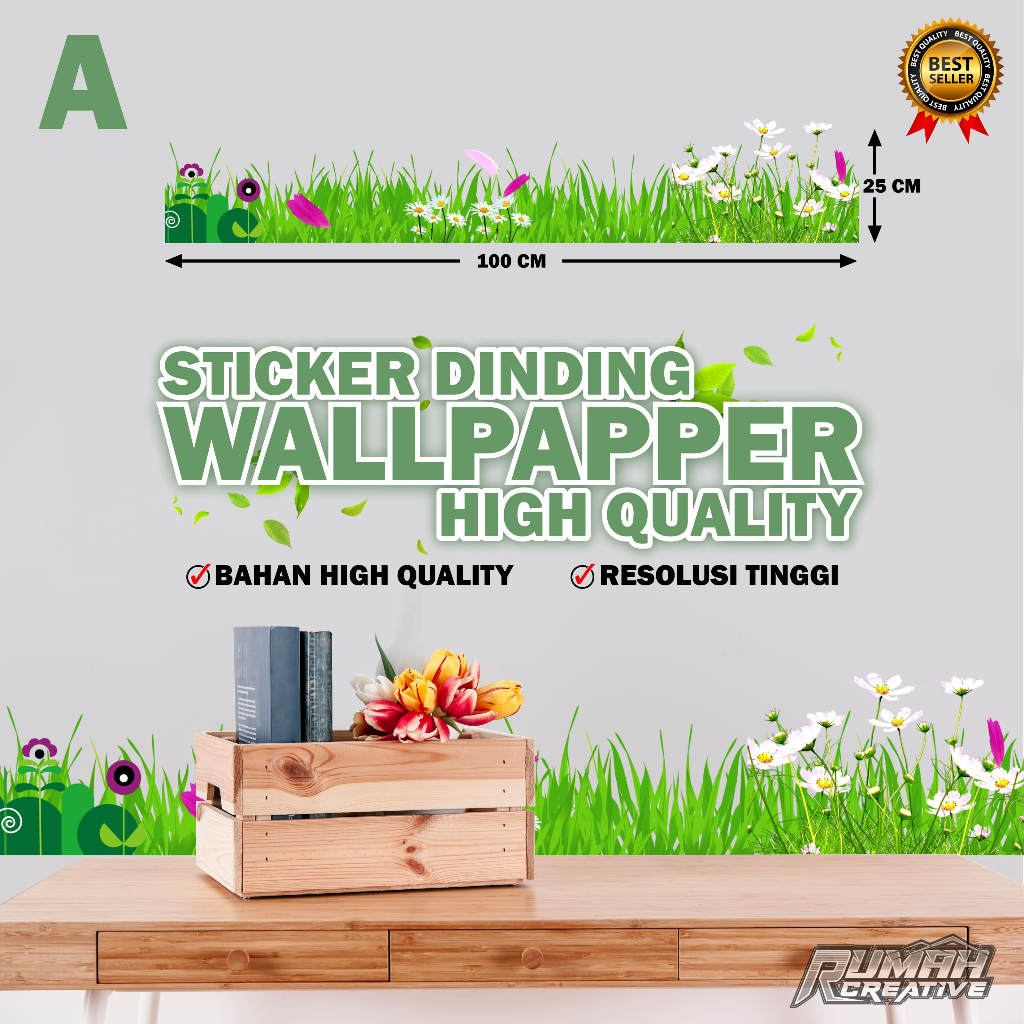 Jual Sticker Tinggal Pasang Motif Rumput - Hiasan Dinding / STICKER ...