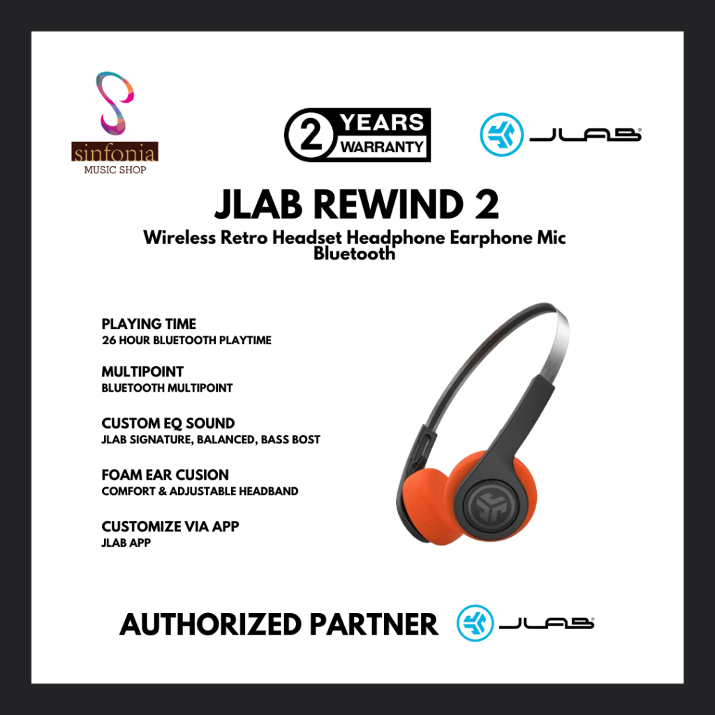 Jual JLab Rewind 2 Wireless Retro Headset Headphone Earphone Mic ...