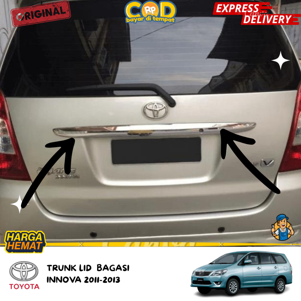 Jual TRUNK LID BAGASI / TOYOTA INNOVA TAHUN 2011-2013 CHROME | Shopee ...
