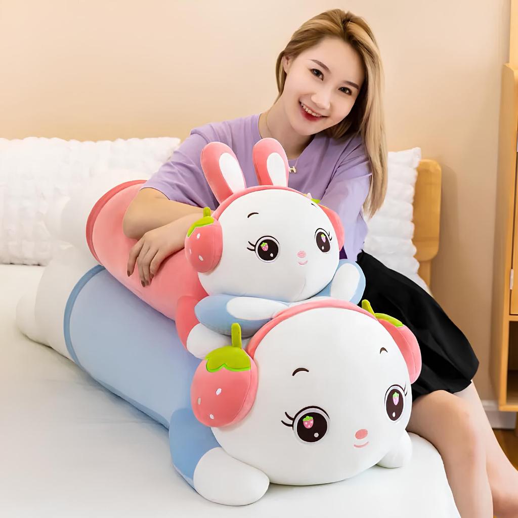 Jual Guling Boneka Rabbit Bunny Pakai Bando Strawberry Kelinci Jumbo ...