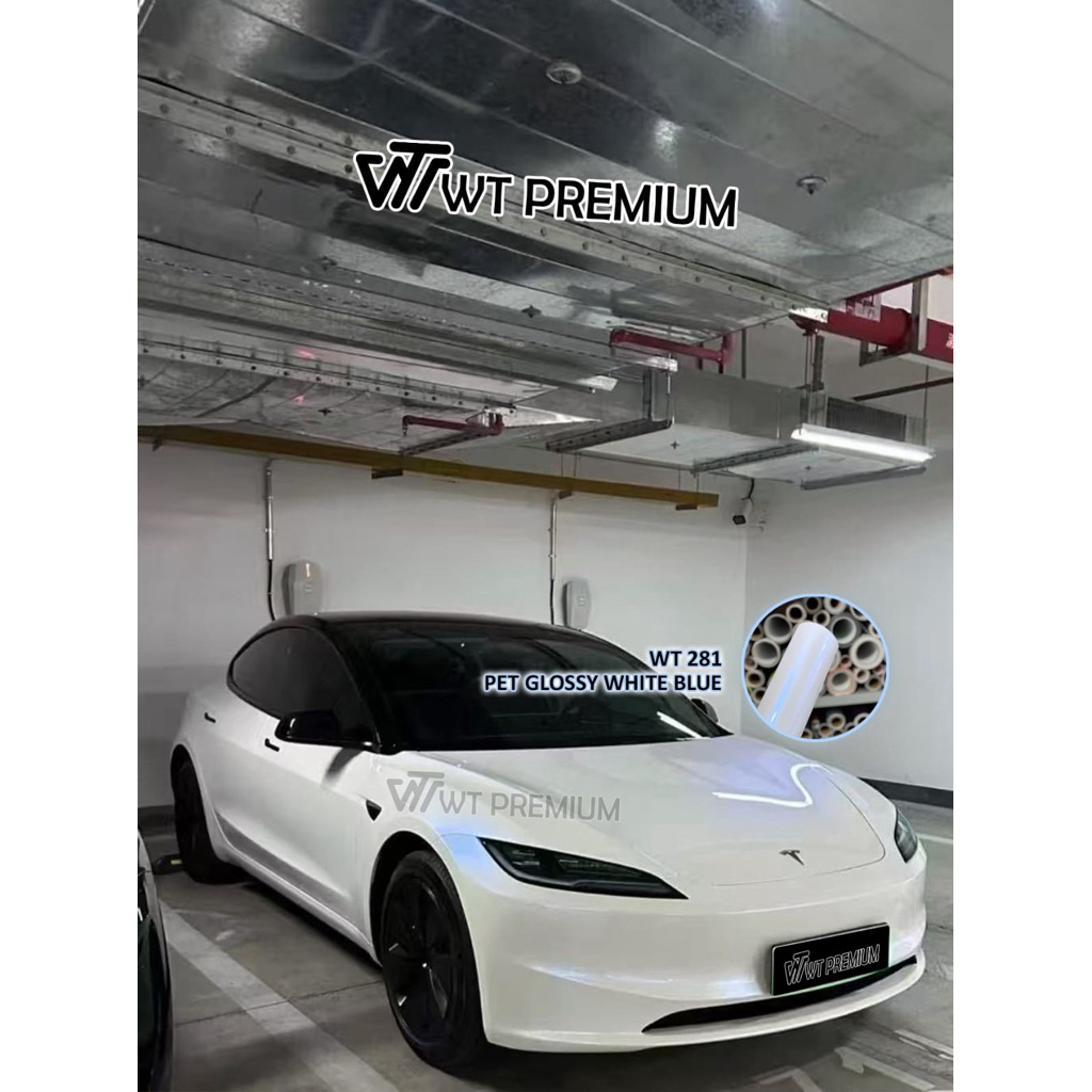 Jual Sticker WT Premium Series PET Glossy White Blue Roll 152cm x 17M ...