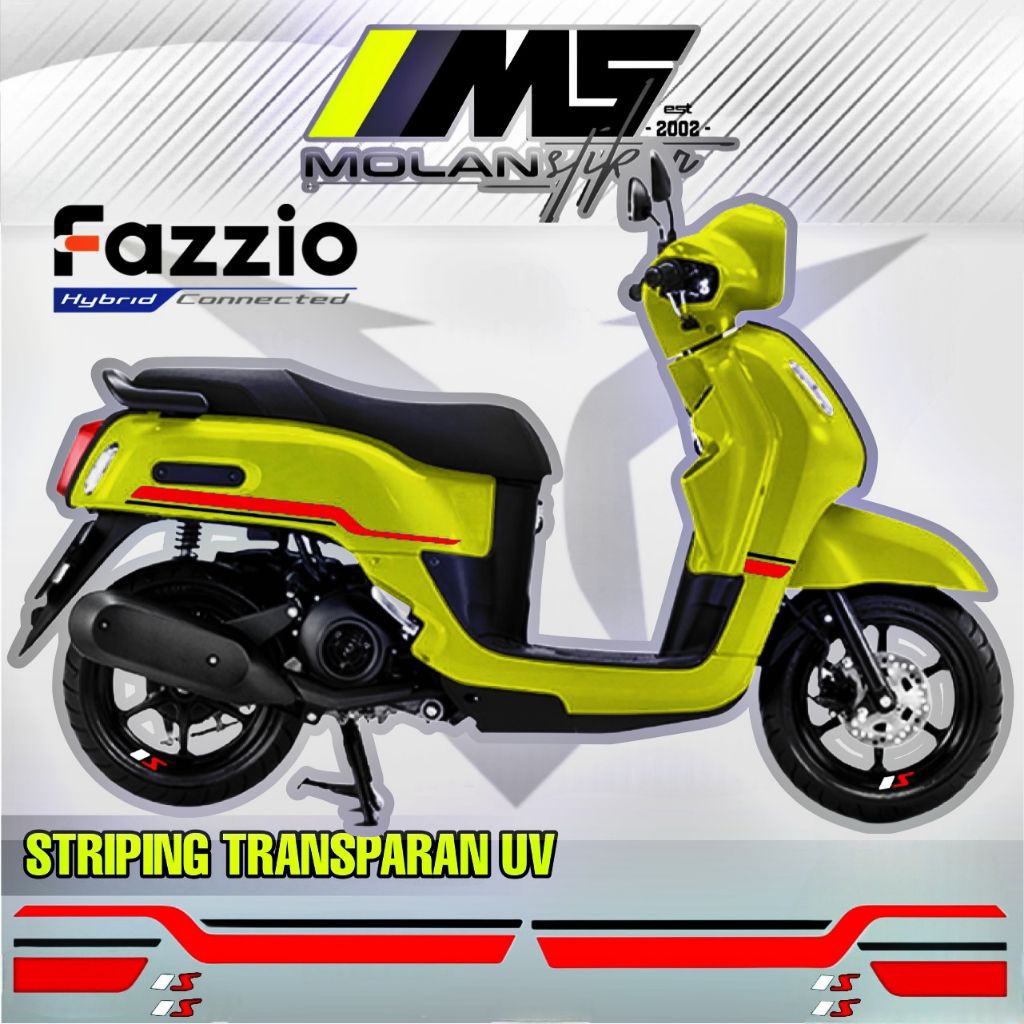 Jual Decal Sticker Striping Variasi Transparan Uv Fazzio 125 Striping ...