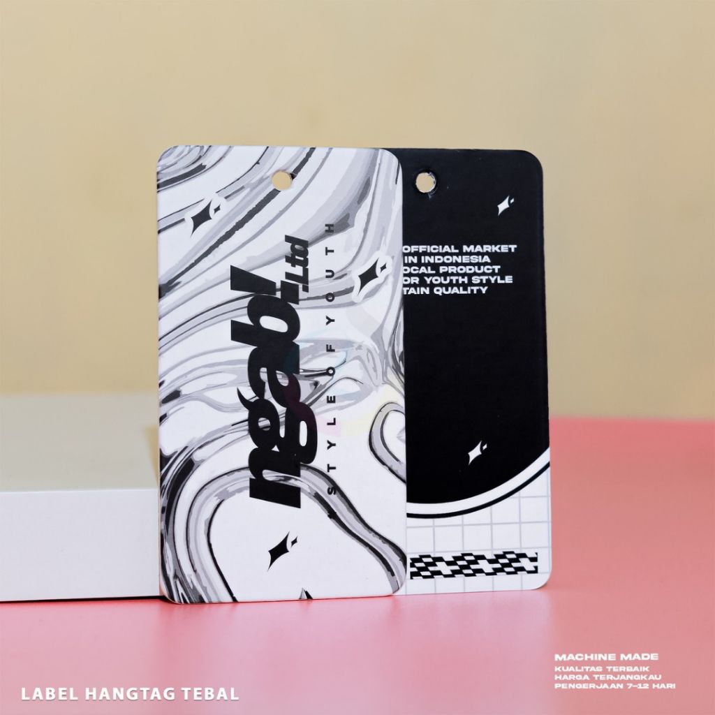 Jual Free design !!! hang tag tebal, label hang tag, label baju, label ...