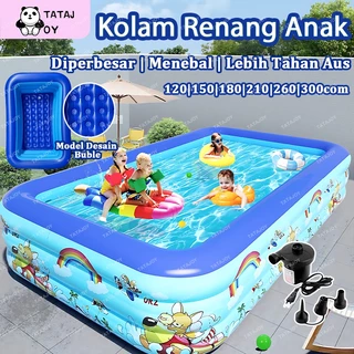 Tatajoy Kolam Renang Anak Jumbo 3 Meter Tiup Karet Playground Anak PVC Inflatable Swimming Pool Portable Kolam Mandi Bola Anak Kolam Pasir Anak