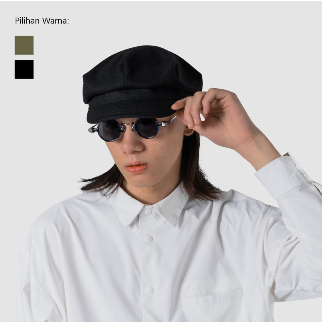 Jual Bodypack Collier Bakerboy Wool Cap - Black | Shopee Indonesia