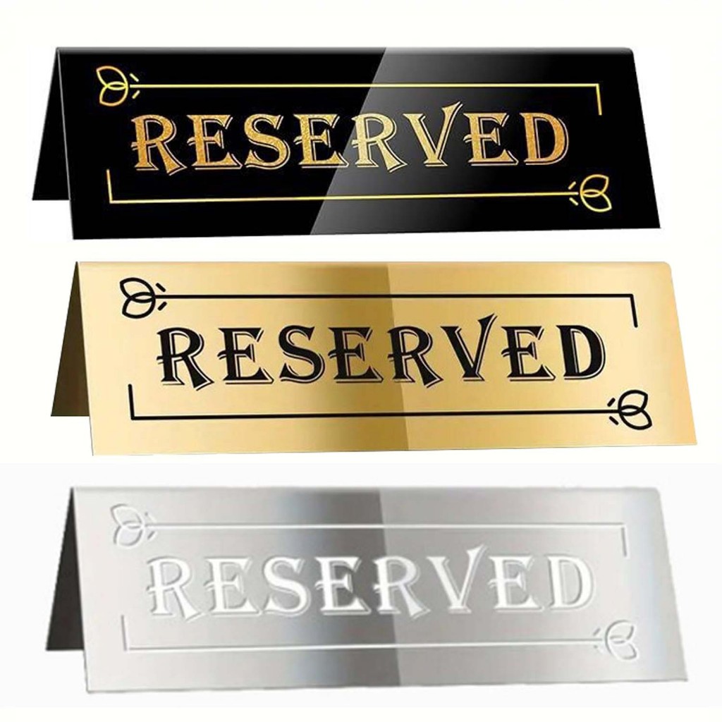 Jual Papan Meja Reserved 15x4cm Reserved Table Sign Akrilik Papan ...