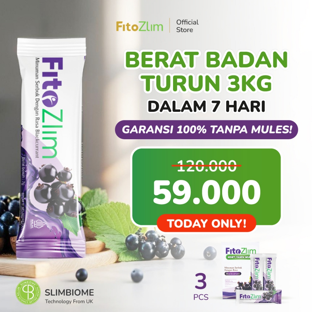 Jual Fitozlim Fiber Drink 3 Sachet Minuman Pelangsing With Slimbiome ...