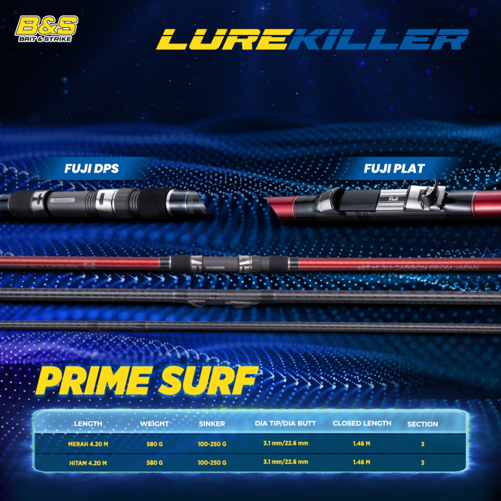 Jual Joran Pancing FUJI Lurekiller Prime Surf SP-4.2M 100-250g