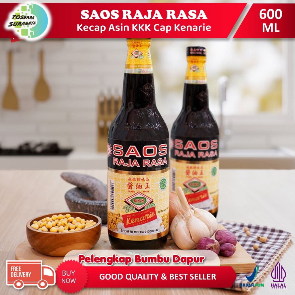 Jual Saos RAJA RASA 600ml Kecap Asin KKK Cap Kenarie / Saus Raja Rasa ...