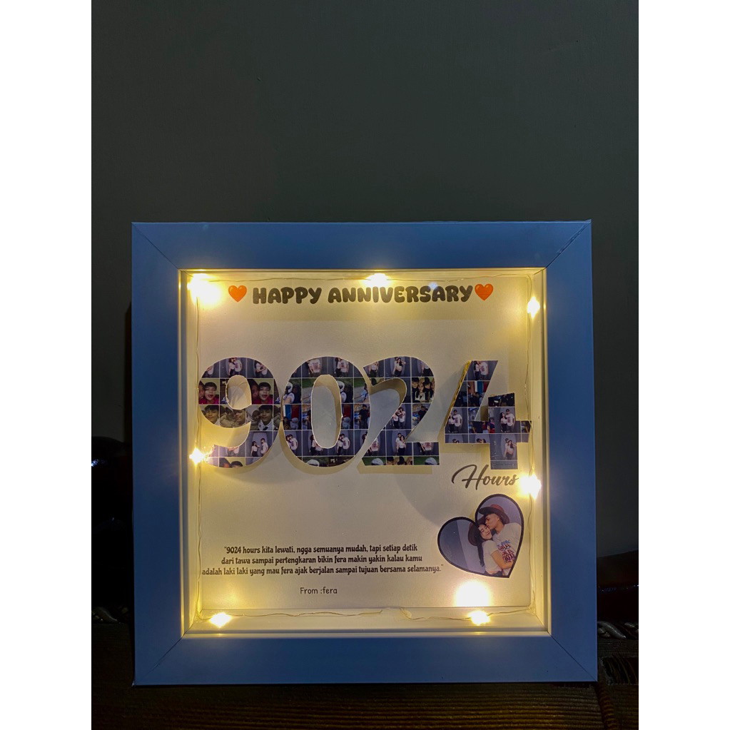 Jual ( BISA COD) | GIFT FRAME 3D HADIAH ULTAH, ANNIVERSARY, WEEDING ...