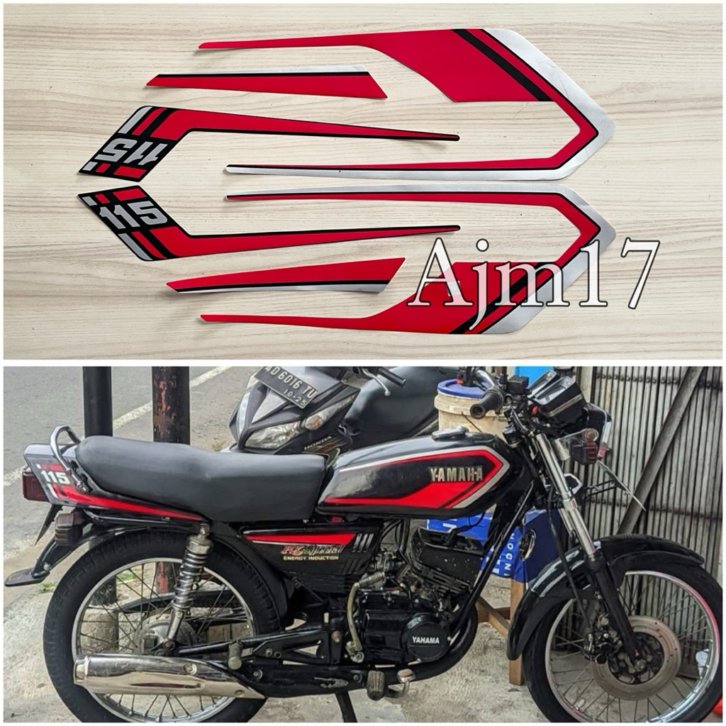 Jual STIKER STRIPING MOTOR RXS RX S SPESIAL 1988 HITAM LIS MERAH ...