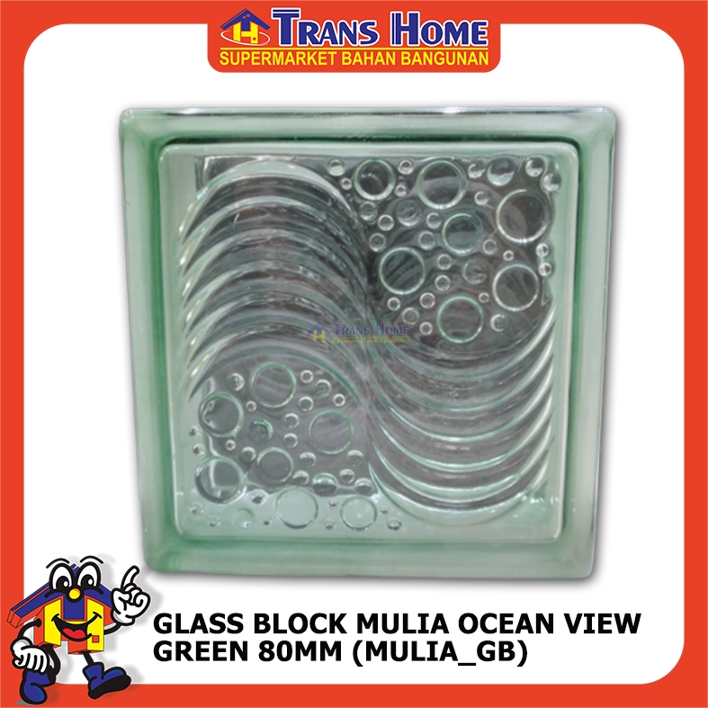 Jual Glass Block Mulia Ocean View Light Blue And Green 80MM (MULIA_GB ...