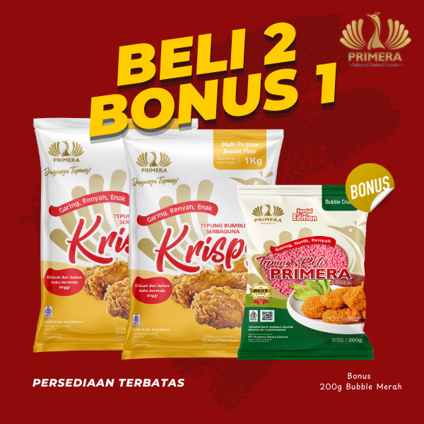 Jual (BELI 2 BONUS 1) PRIMERA - Tepung Bumbu Krispy Original 1 Kg ...