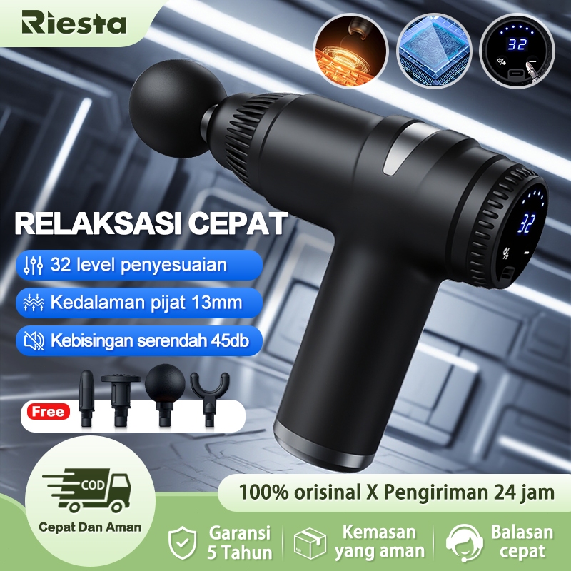 Jual Riesta Alat Pijat Elektrik Getar Massage Getar Gun alat pijat 4-in ...