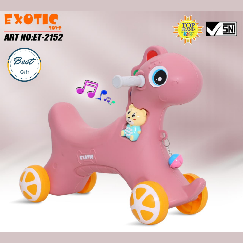 Jual EXOTIC ET-2152 RIDE ON KUDA ADA LONCENG+LAMPU+MUSIK//ET-2163