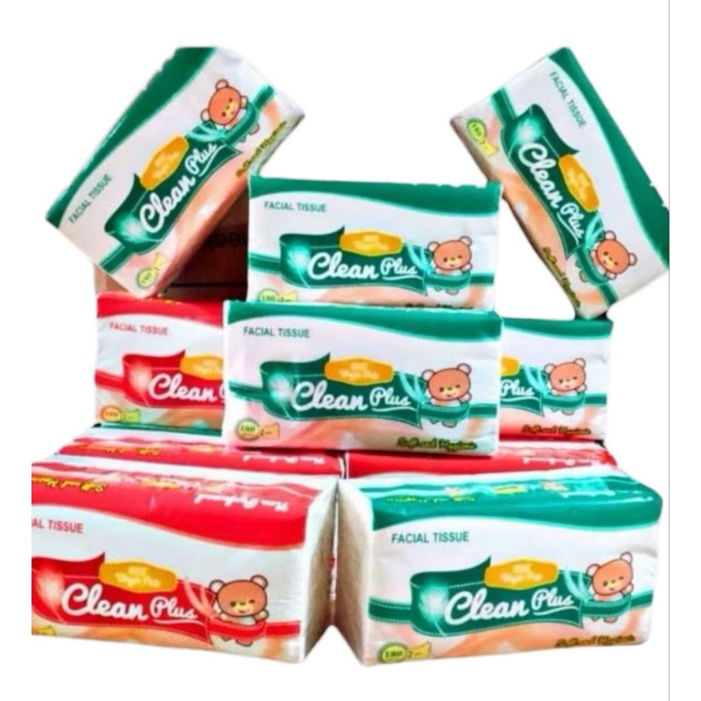 Jual PAKET 10 PCS TISSUE CLEAN PLUS 180 SHEET | Shopee Indonesia