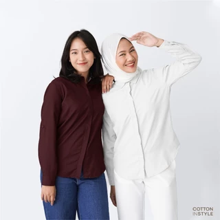 Cotton Inch - Belvia Pakaian Wanita Atasan Kemeja Basic
