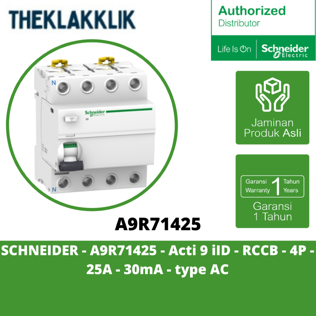 INTERRUPTOR DIFERENCIAL ACTI 9 IID 4X63 AMP 300 MA SCHNEIDER ELECTRIC