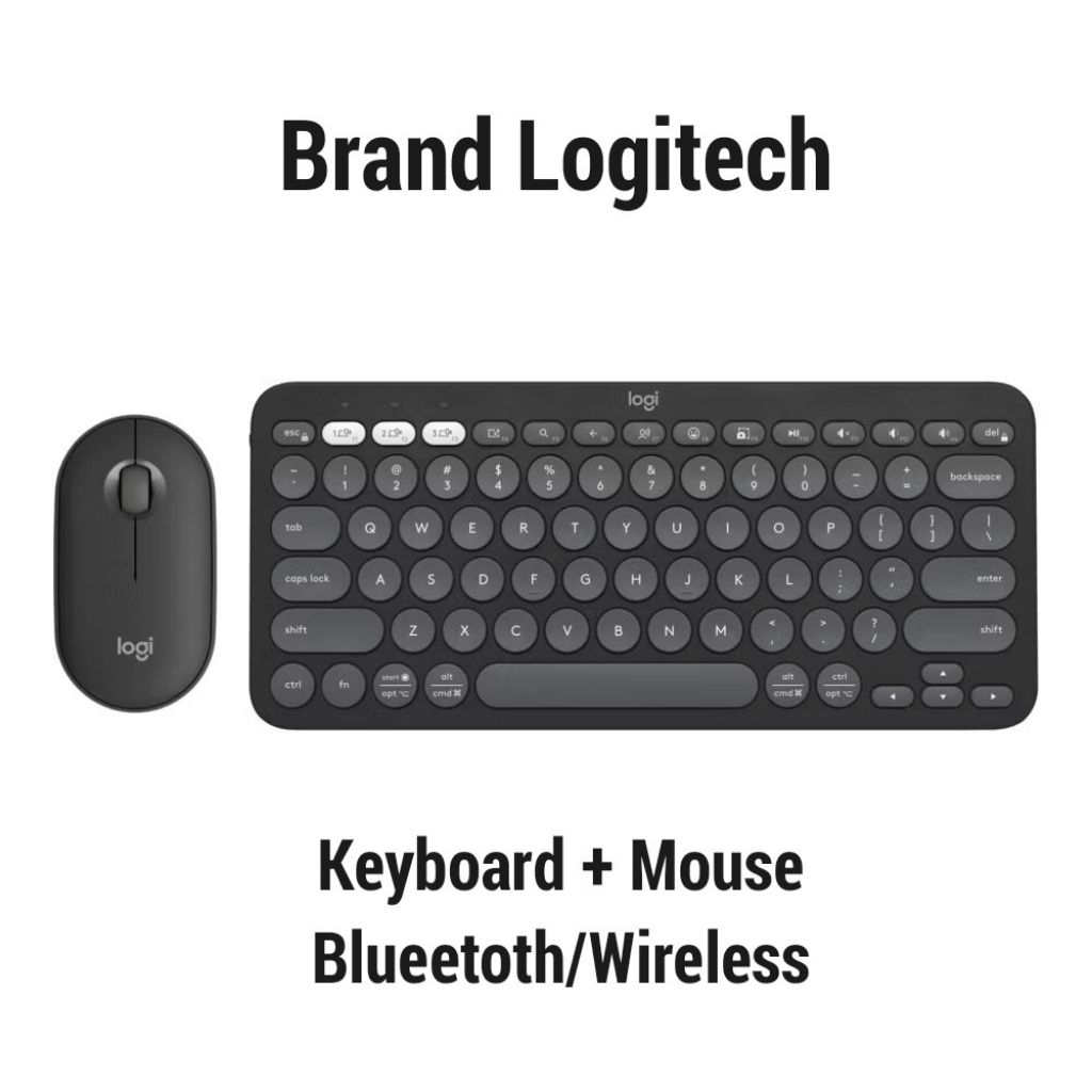 Jual Keyboard Plus Mouse Logitech Bluetooth Wireless Untuk Ipad Hp ...
