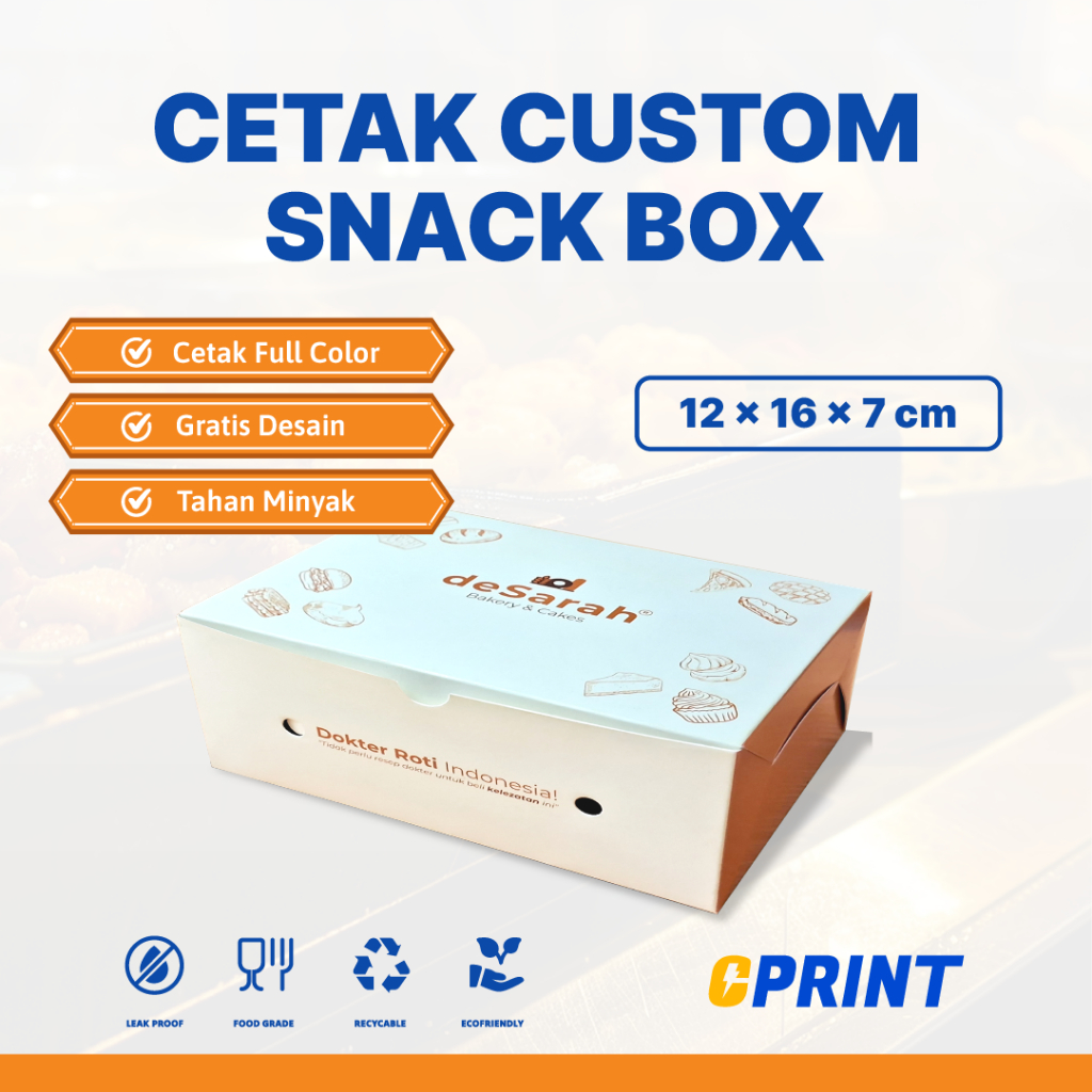 Jual Packaging Snack Box Custom Full Colour - Bahan Ivory 270gr Uk ...