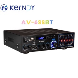 Amplifier Kerndy Bluetooth 5.3 Audio EQ AV-688BT Channel 2.1 Full Bass SUBWOFER 