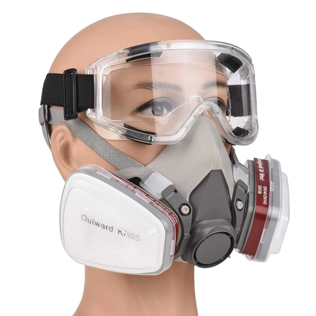 Jual Masker Pabrik Cat Masker Industrial Gas Respirator Half face 6200 ...