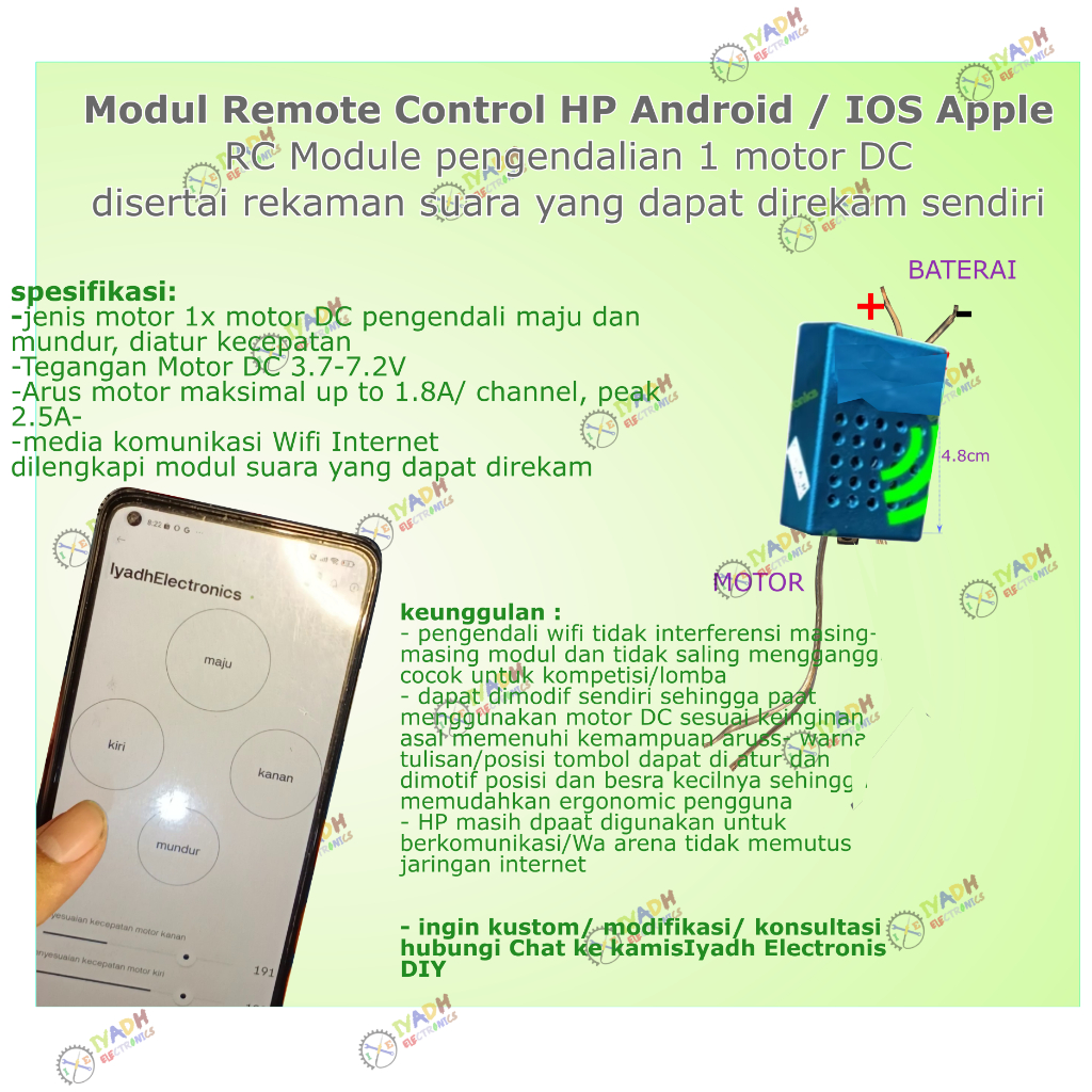 Jual Modul Remote Control HP Android / IOS Apple RC Module pengendalian ...