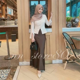 Rok Satin Silk Premium A Line Satin Skirt Maxi Skirt High Quality