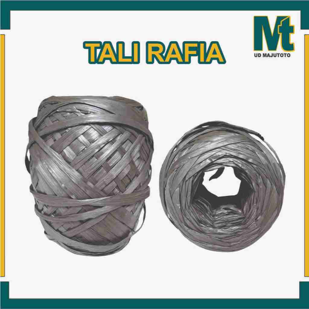 Jual Tali Rafia Gulungan Besar 1 Kg Abu-Abu Tebal Kuat | Shopee Indonesia