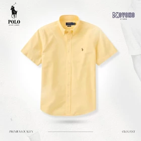 Kemeja Pria Lengan Pendek P.O.L.O.'S Slimfit R.A.L.P.H L.A.U.R.E.N Full 100 Catoon Quality