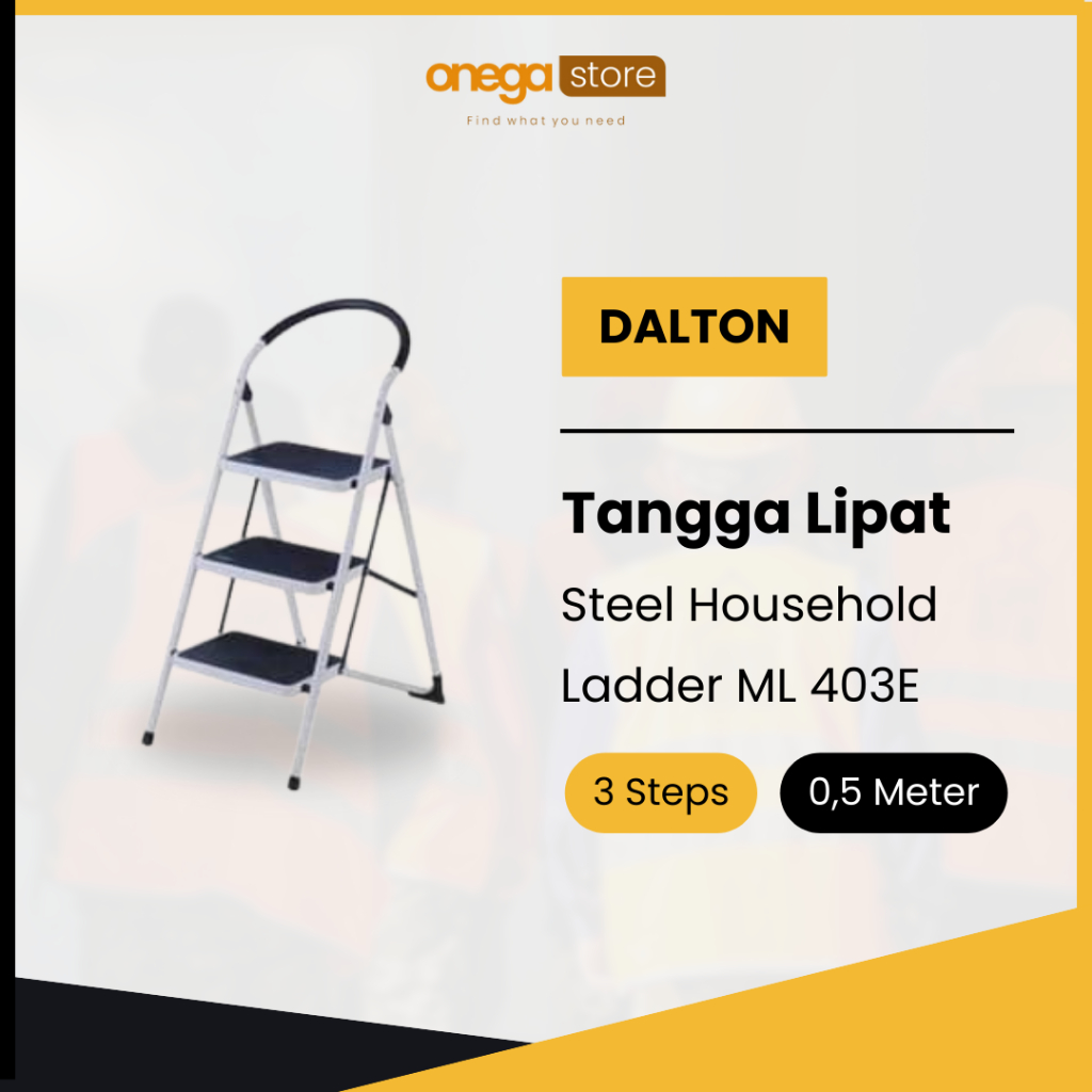Product image Dalton Tangga Lipat Steel Household Ladder 3 Steps, 4 Steps, 5 Steps, 6 Steps 3 Steps / 0.5 Meter