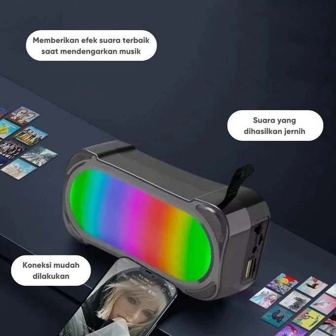 Jual SPEAKER BLUETOOTH RGB LED MK-102//Speaker Bluetooth Portable Mini ...