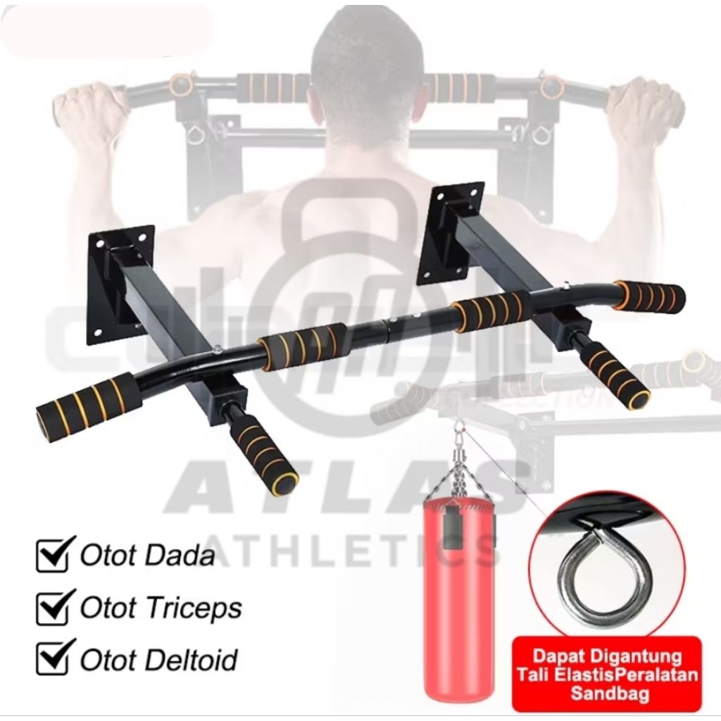 Jual PULL UP BAR MULTI GRIP SUPPORT GANTUNGAN SAMSAK/PULL UP BAR CHIN ...