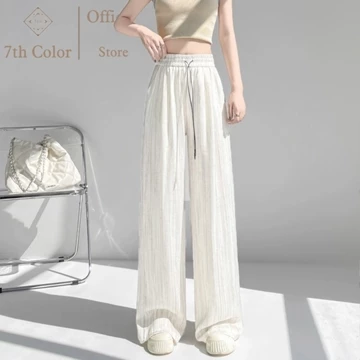 7th Color Celana Bahan Jatuh Celana Panjang Wanita Celana Kulot Celana Santai Elegan