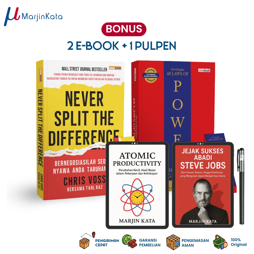 Jual [Paket Hemat] Buku Never Split the Difference by Chris Voss & 48 ...