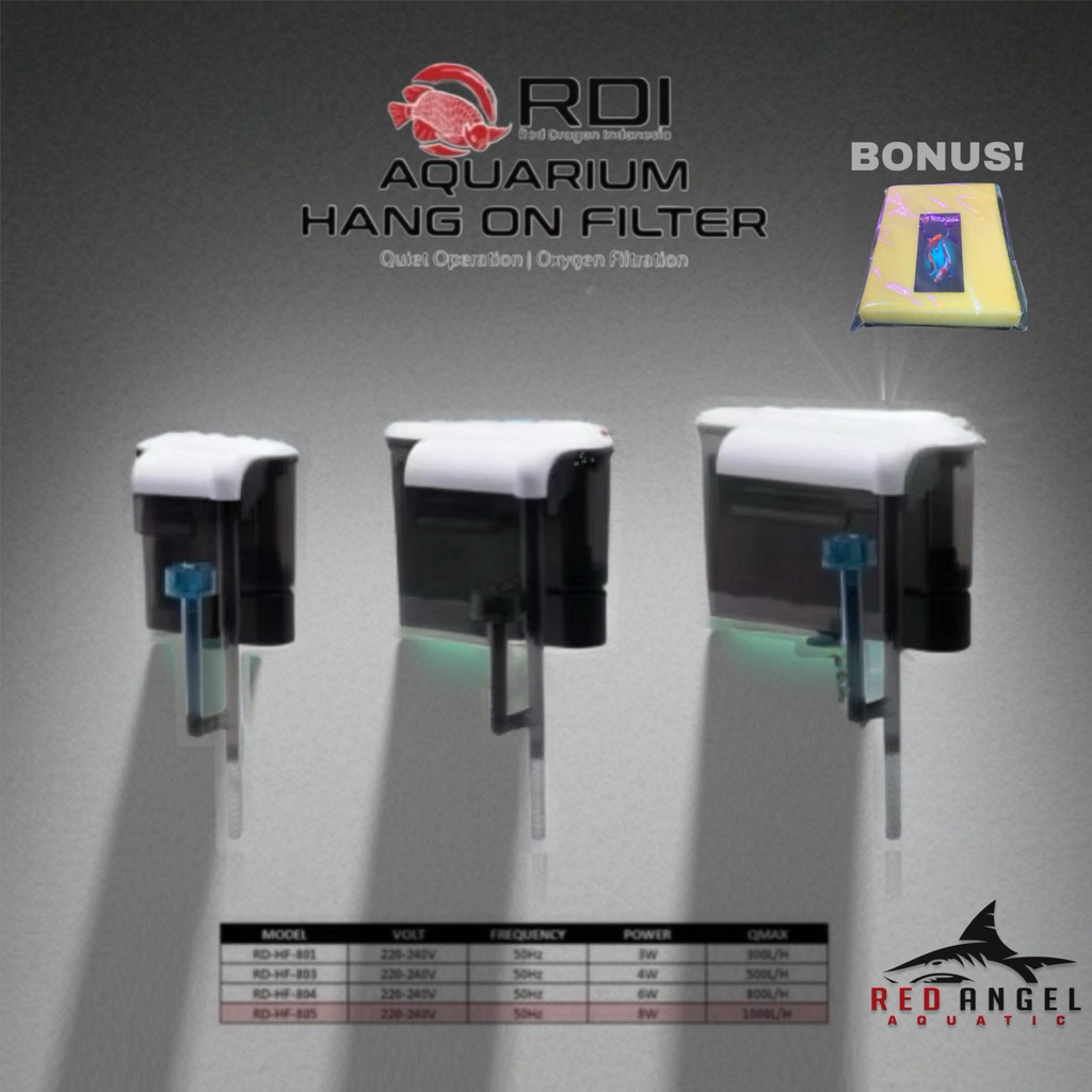 Jual (GARANSI)-RDI-HANG ON FILTER AQUARIUM RDI RD HF 801 - 803 - 804 ...