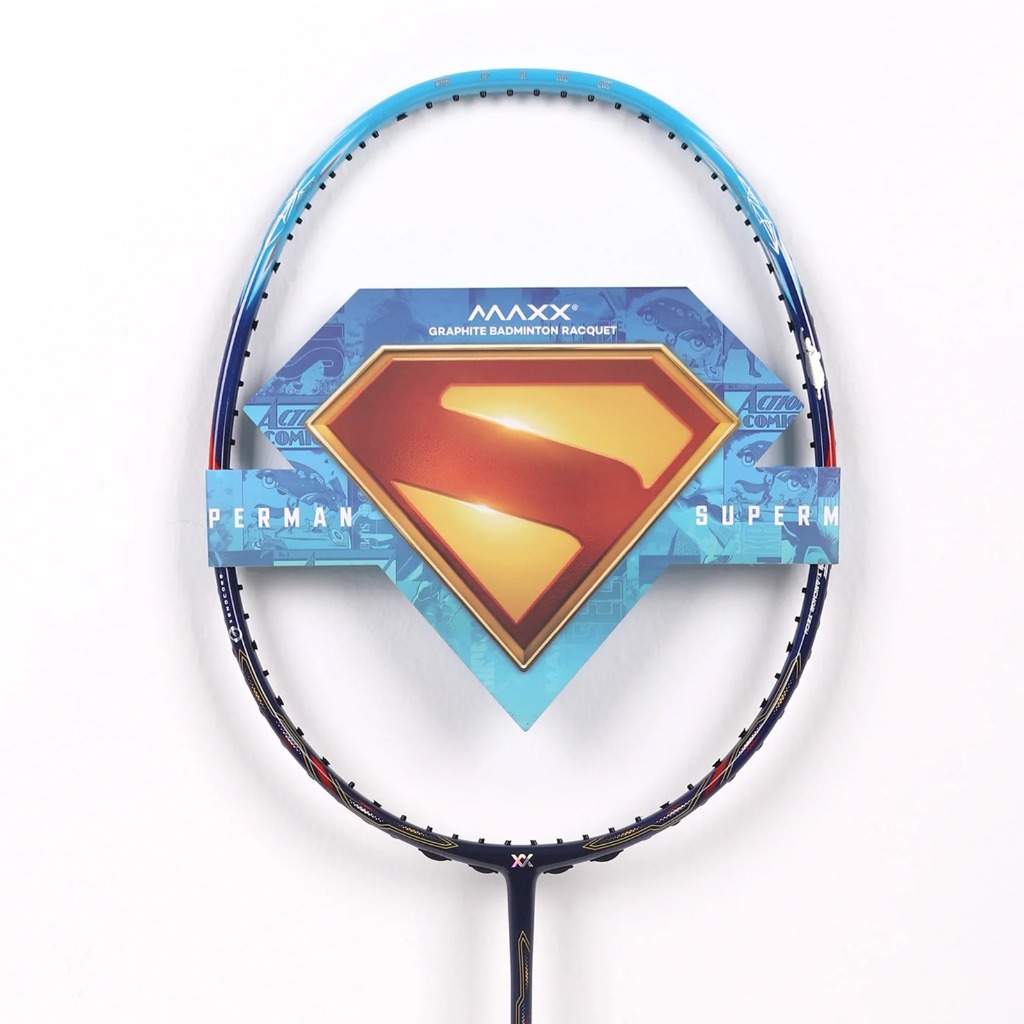 Jual Raket Badminton MAXX Superman Sky Blue Navy | Shopee Indonesia
