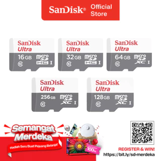 SanDisk  microSDHC / microSDXC Ultra Card 16GB/32GB/64GB/128GB/256GB UHS-I Class 10 - QUNR