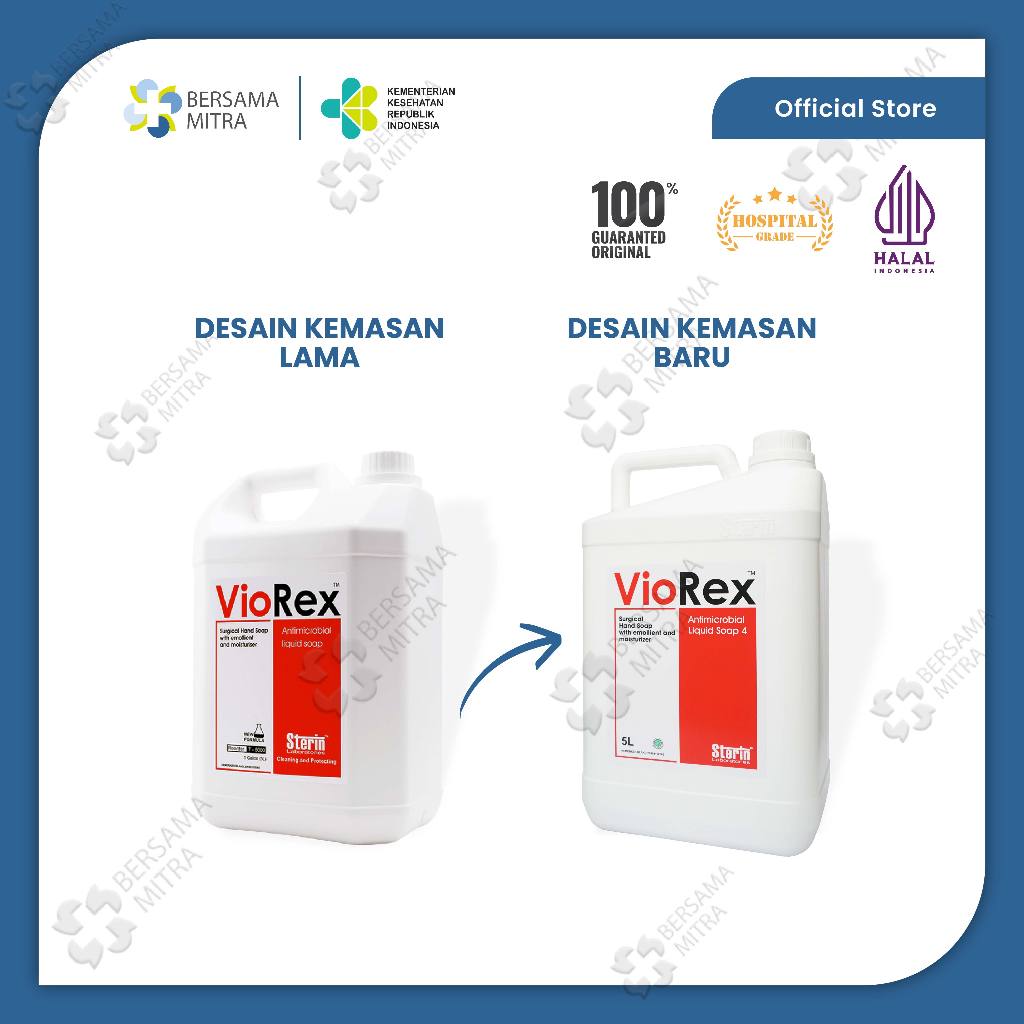 Jual VioRex Antimicrobial Surgical Liquid Soap - Galon 5L | Shopee ...