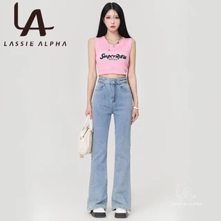 Lassie Alpha J44 ready stok celana cutbray  jeans wanita biru muda jeans skinny HW jeans  berpinggang tinggi fashion
