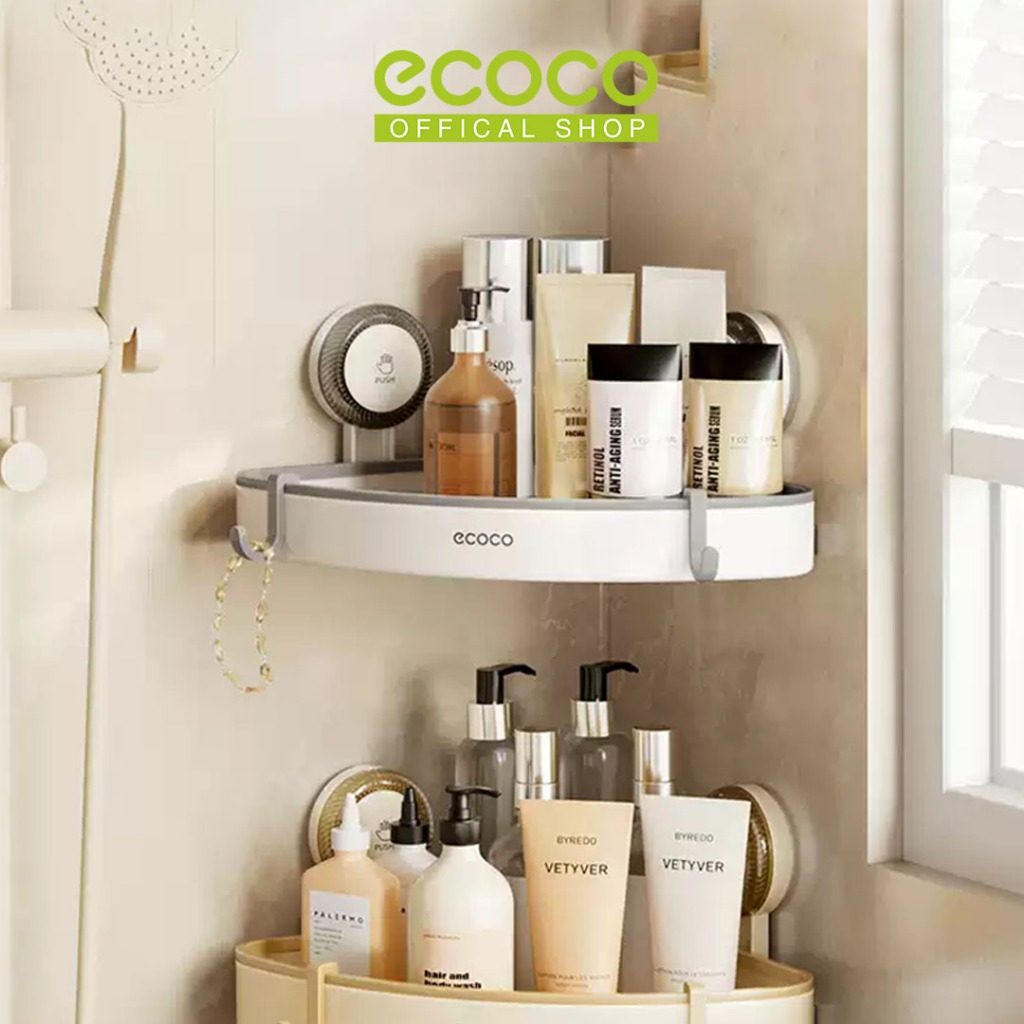 Jual ECOCO Suction Corner Shelf - Rak Sudut Serbaguna, Rak Siku Anti ...