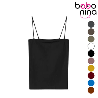 Ninabobo (BELI 1 GRATIS 1) BR003 Tanktop BRA Wanita Tank Top Polos Basic Square Tali Spaghetti
