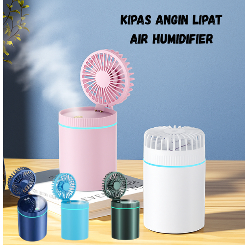 Jual Kipas Angin Lipat Air Humidifier Diffuser 3in1 Kode F98 || SPRAY ...