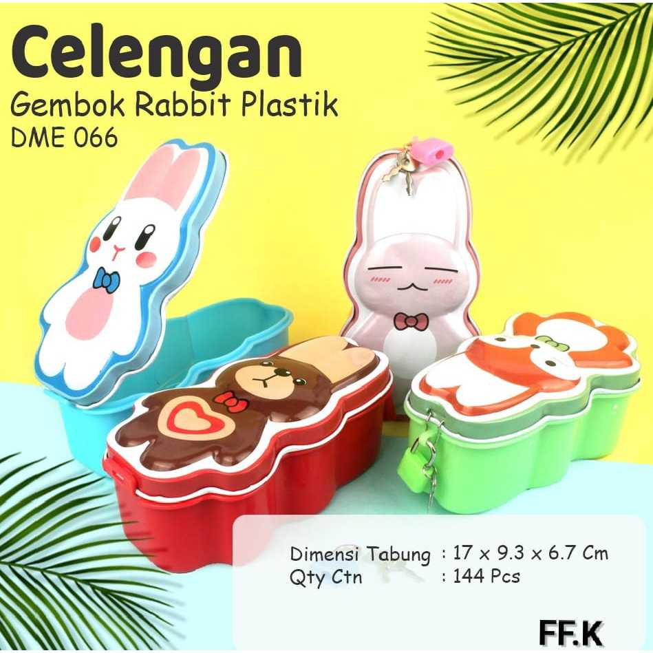 Jual [FREE BUBBLE DUS] Celengan Coin Box Bahan Plastik Premium Rabbit ...